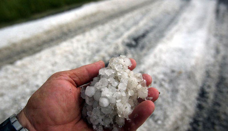 2010年6月16日，法国西南部遭遇冰雹袭击