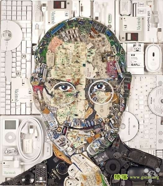 用电子废弃物拼贴的乔布斯肖像.jpg